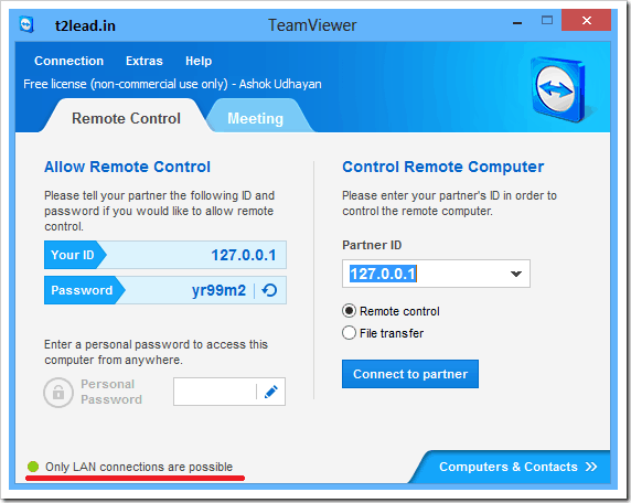 [How To] Control Computers Via WiFi using TeamViewer (4)