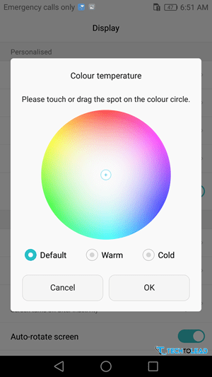 Honor 5c Color Temperature